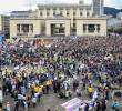 Movilizaciones en Plaza de Bolívar. Foto: Colprensa, imagen de referencia.