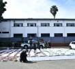 El material incautado desplegado en uno de los patios de un comando policial. FOTO: Cortesía
