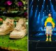 Los zapatos inspirados en algunos elementos de la Amazonía colombiana. Son una nueva colaboración de Balvin con la marca. Fotos: Cortesía.
