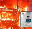 El militar muerto en el bus incinerado en Caquetá fue identificado como el sargento Cisneros. Fotos: Captura de video y Ejército.