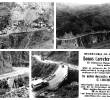 Imágenes de la carretera al Mar en los años 80. La imagen de la esquina inferior izquierda corresponde a una campaña de 1927. FOTOS <b><span class=mln_uppercase_mln>Archivo CIP El Colombiano</span></b>