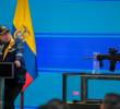El presidente Gustavo Petro junto al fusil Jaguar, durante la presentación oficial en Soacha, Cundinamarca, el 8 de mayo de 2026. FOTO: CORTESÍA MINDEFENSA.
