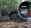 Vista del laboratorio clandestino destruido en zona rural de Mosquera, Nariño, donde las autoridades incautaron cerca de 1,7 toneladas de cocaína. Foto: Fuerza Aeroespacial Colombiana