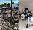 Dentro de las acciones para combatir las afectaciones a colegios por el terremoto está la de trasladar las clases a espacios como salones comunales, bibliotecas e iglesias. Fotos: Manuel Saldarriaga y Mauricio Palacio