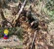 Soldados del Ejército realizan la desactivación de los peligrosos explosivos. FOTO: Cortesía