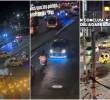 La noche de este jueves 16 de julio de 2026, decenas de taxistas transformaron el sector de la calle 33 en una pista de maniobras peligrosas para conmemorar el Día de la Virgen del Carmen. FOTO: Captura de video de redes sociales @teogo____