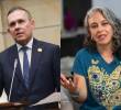 El presidente del Congreso, Efraín Cepeda, y la senadora María José Pizarro. Foto: Colprensa-El Colombiano