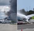 Avión de carga se salió de la pista en Miami; reportan cinco muertos. FOTOS: Capturas de video
