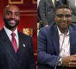 Estefanel Gutiérrez, de Cambio Radical, y Óscar Benavides, de la curul afro. Foto: Cámara de Representantes/Colprensa.