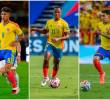 Jorge Carrascal, Jhon Arias y Gustavo Puerta estuvieron en la Copa del Mundo 2026 con Colombia. Alguno de ellos puede ser el primero en llevar la 10 después de James Rodríguez. FOTO <b>Juan Antonio Sánchez</b>