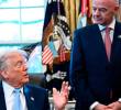 El presidente de Estados Unidos tiene una relación cercana con el presidente de la Fifa, Gianni Infantino. Foto: Getty