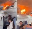 El vuelo de Air China fue desviado a Shanghái tras un incendio causado por una batería de litio en la cabina. FOTO: captura de video.