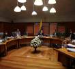 Magistrados de la Corte Constitucional discutiendo en la Sala Plena. FOTO: COLPRENSA.