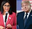 Donald Trump se reunirá con la presidenta interina de Venezuela, Delcy Rodríguez, durante la agenda de la Asamblea General de la ONU. FOTO: Getty, AFP.