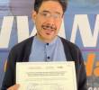 Iván Cepeda recibió la credencial que lo acredita como senador para el periodo 2026-2030 en representación del Estatuto de la Oposición. Foto: Captura de video redes sociales @IvanCepedaCast