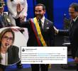 La presidenta del Consejo Gremial Nacional, Natalia Gutiérrez. socializó con Abelardo de la Espriella y su gabinete una hoja de ruta para el crecimiento económico. Fotos: Colprensa, AFP y captura @NGutierrezJ