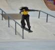 La antioqueña Jazmín Álvarez en acción durante la competencia de street del skateboarding de Juego Suramericanos. FOTO CORTESÍA COC