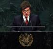 Javier Milei arremetió contra la ONU en plena Asamblea General y cuestionó al organismo por su manejo de la pandemia, los conflictos y sus propias resoluciones. Foto: Getty Images