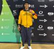 Ángel Barajas consiguió el oro en la prueba de barras paralelas. Foto: suministrada a EL COLOMBIANO