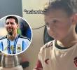 En un país donde el fútbol se vive al límite de las emociones, la reacción de un niño ante el adiós de Lionel Messi se convirtió en una lección pública de madurez. FOTO: Getty y tomada de redes sociales de @gonisantiago_