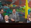 El ministro del Interior, Rodrigo Lara; y el ministro de Hacienda, Miguel Gómez, son dos de los tres ministros que en dos días se reunieron con los liberales. Foto: Ministro del Interior