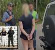 La detención de la mujer fue realizada por miembros del grupo GAULA Antioquia en una de las vías del municipio. FOTO: Cortesía