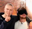 Erling Haaland y Luke, el aficionado que se midió al reto. FOTO: <b>Captura de vídeo</b>