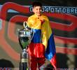 Mateo Gómez (centro) es el nuevo campeón de Easykart 60 con tan solo 11 años de edad. Es una de las grandes promesas del automovilismo colombiano. FOTO <b>Cortesía</b>