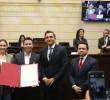 Johnny Rivera durante el acto de reconocimiento en el Senado de la República. FOTO Senado de la República