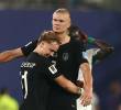 Con un doblete de Erling Haaland, Noruega se aseguró un lugar en los dieciseisavos de final del Mundial. Foto: AFP