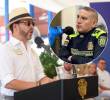 Presidente De la Espriella llamó al coronel López, comandante de la Policía de Santa Marta, a calificar servicios. Fotos: Colprensa y Santa Marta al Día