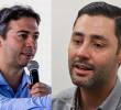 El exalcalde Daniel Quintero y el concejal de Medellín Sebastián López tienen una pelea casada desde hace años, cuando Quintero estaba en La Alpujarra. Fotos: EL COLOMBIANO
