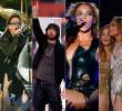 Prince, U2, Eminem y el hip hop, Beyoncé en 2013 y Shakira y JLo en 2020, hacen parte de los grandes espectáculos que se han presentado en el Super Bowl. FOTOS AFP y Getty