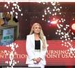 Erika Kirk asumió el liderazgo de Turning Point USA tras el asesinato de su esposo, Charlie Kirk, fundador de la organización conservadora. FOTO: AFP, Camilo Suárez.