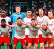 Jhon Jader Durán y sus compañeros en la foto oficial del compromiso ante Milan. FOTO: <b>X SLBenfica</b>