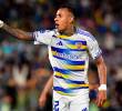 Sebastián Villa marcó uno de los goles de Boca Junior en su visita a Recoleta, en el avance a los cuartos de final de la Copa Sudamericana. FOTO GETTY