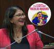 La senadora Sandra Ramírez desató polémica al felicitar en X a Nicolás Maduro y expresarle su respaldo político. FOTO: Colprensa, redes sociales.