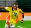 La delantera colombiana Ella Grace Martínez anotó el primer gol del seleccionado nacional en el Sudamericano sub-17 que se juega en nuestro país. FOTO: CORTESÍA FEDERACIÓN COLOMBIANA DE FÚTBOL