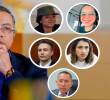 De izquierda a derecha: Juliana Guerrero, Verónica Guerrero, Ricardo Roa, Daniel Quintero y Laura Sarabia. FOTO: COLPRENSA