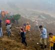 Deslizamiento de tierra en la vereda Granizal del municipio de Bello que dejó afectados sectores como El PInar y Altos de Oriente. Foto: Esneyder Gutiérrez Cardona