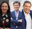 Cuatro de los cinco candidatos que solicitaron anticipos no pasaron el umbral: Sondra Macollins, Claudia López, Mauricio Lizcano y Santiaf¿go Botero. FOTOS: EL COLOMBIANO, Alcaldía de Bogotá, @MauricioLizcano y @SantiBotero2026