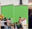 Feligreses y el sacerdote que oficiaba la misa intercedieron para que los hombres armados no atacaran a otro joven en la iglesia. FOTOS: Capturas de video