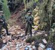 Cinco toneladas y media de clorhidrato de cocaína fueron incautadas por tropas del Ejército Nacional en coordinación con la Policía Nacional. FOTO: Fuerzas Militares de Colombia