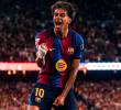 Lamine Yamal celebra sus primeras anotaciones en el curso 2026/27 con el FC Barcelona. FOTO: <b>X FCBarcelona</b>