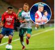 El volante cundinamarqués Daniel Torres recibió un golpe en el partido entre DIM y Santa Fe por Liga. Jugarán a puerta cerrada. Foto: Manuel Saldarriaga