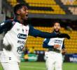 El delantero antioqueño Yony González anotó el primer gol del partido en la capital de Nariño. Foto: cortesía DIM
