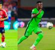 El delantero Luis “El Chino” Sandoval es una de las figuras del Medellín. Marino Hinestroza es la gran figura de Atlético Nacional. FOTOS: JUAN ANTONIO SÁNCHEZ Y MANUEL SALDARRIAGA