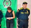 La mujer fue capturada por el cuerpo de policía de Cundinamarca. También es señalada de extorsión. FOTO: POLICÍA DE CUNDINAMARCA.