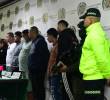 Capturados de la banda ´San Pablo´en el nororiente de Medellín. FOTO: CORTESÍA POLICÍA