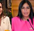 Maria Corina Machado, opositora del régimen de Maduro, ha quedado relegada, siendo Delcy Rodrpiguez, vicepresidente de la dictadura chavista, la designada por Estados Unidos. Fotos: AFP y Getty Images